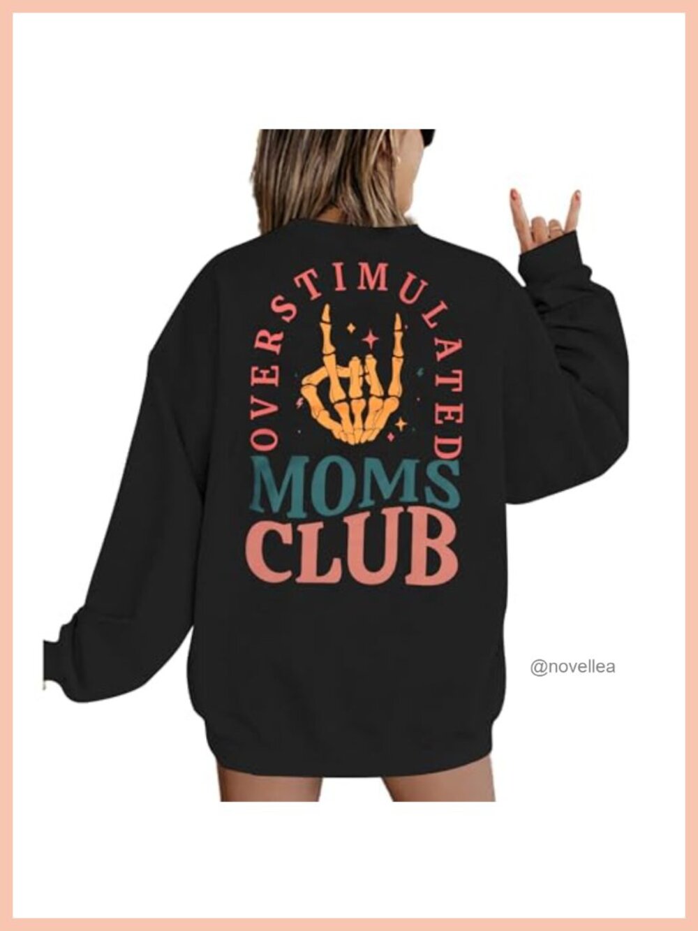 Oversized Mama Sweatshirt Crewneck Pullover Soft Cotton Mom Life Top